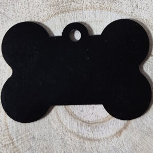 Médaille à graver en forme d'os — Noir