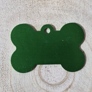 Médaille à graver en forme d'os — Vert