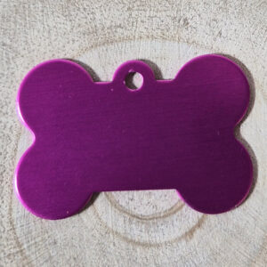 Médaille à graver en forme d'os — Violet