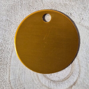 Médaille à graver ronde — Doré