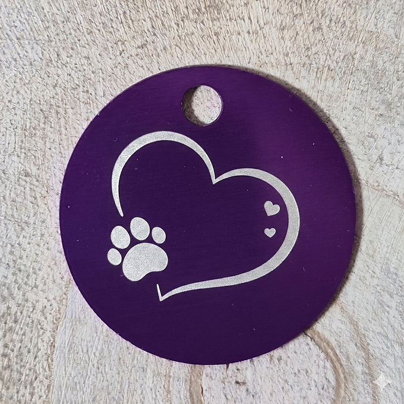 Médaille ronde violette